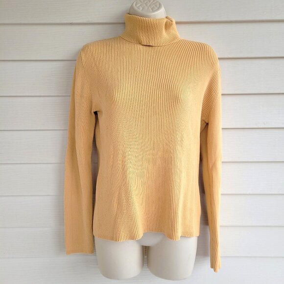 Pendleton Sweaters - Vintage 90s/Y2K 100% Cotton Pendleton ribbed Turtleneck sweater top